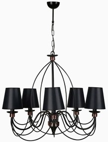 Φωτιστικό Οροφής - Πολυέλαιος Berfin 846STL1442 Φ60x90cm 5xE14 40W Black Opviq