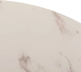 ΤΡΑΠΕΖΙ ΤΡΑΠΕΖΑΡΙΑΣ ROLLO HM9421.11 ΣΤΡΟΓΓΥΛΟ WHITE MARBLE Φ90x74Υεκ.