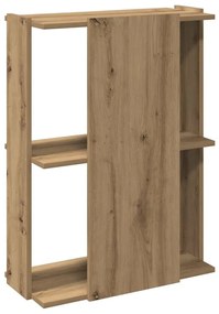 Βιβλιοθήκη 3 επιπέδων Δρυς τεχνίτης 60x30x80 cm - Καφέ