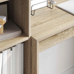 vidaXL Γραφείο με συρτάρι με ράφι με αποθήκευση 2 pcs Δρύς Sonoma