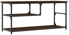 vidaXL Έπιπλο Τηλεόρασης Καφέ Δρυς 103x38x46,5 εκ Επεξ. Ξύλο &amp; Ατσάλι