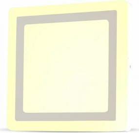 LED V-TAC Εξωτερικό Πάνελ mini 18W+3w τετράγωνο με φωτεινό περίγραμμα
