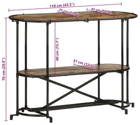 ΚΟΝΣΟΛΑ ΤΡΑΠΕΖΙ 110X42X76 ΕΚ. ΑΠΟ ΜΑΣΙΦ ΑΝΑΚΥΚΛΩΜΕΝΟ ΞΥΛΟ 4013502