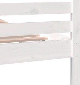 vidaXL Πλαίσιο Κρεβατιού Λευκό 140 x 200 εκ. από Μασίφ Ξύλο