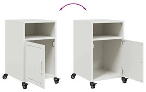 Κομοδίνο Λευκό 36x39x59 εκ. από Χάλυβα 846726