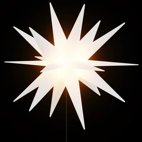 vidaXL Φωτιστικό Χριστ. με LED Αναδιπλούμενο Λευκό 57εκ Ακίδα Εδάφους