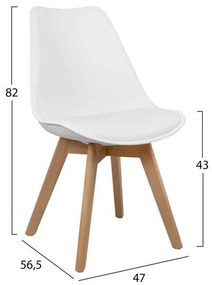 Σετ τραπεζαρίας C10350.02 5τμχ με Τραπέζι 120x70x76.5εκ. &amp; Καρέκλες VEGAS Λευκές