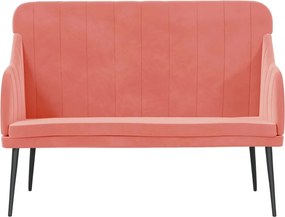 vidaXL Πάγκος Ροζ 110x76x80 εκ. Βελούδινος