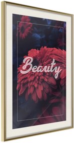 Αφίσα - Beauty of the Flowers - 20x30 - Χρυσό - Με πασπαρτού