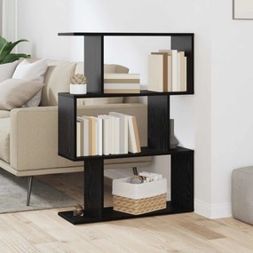vidaXL Βιβλιοθήκη Μαύρη Οξυά 70 x 24 x 97 εκ. Επεξεργασμένο ξύλο