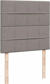 vidaXL Κρεβάτι Boxspring με Στρώμα Taupe 80x200 εκ. Υφασμάτινο