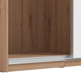 Ντουλάπα Mondego με Καθρέφτη 270 POG Artisan - Λευκή Λάκα 262.5x62.5x224 εκ. 262.5x62.5x224 εκ.