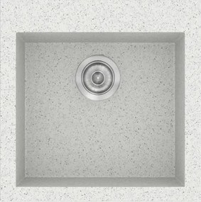 Kitchen Sink Sanitec Classic 339 Inset 50x50 cm Granite White