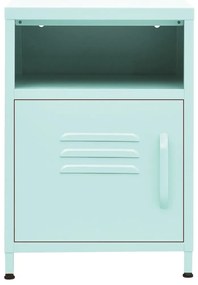 vidaXL Κομοδίνα 2 τεμ. Χρώμα Μέντας 35 x 35 x 51 εκ. Ατσάλινα