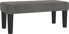 vidaXL Κρεβάτι Boxspring με Στρώμα Σκούρο Γκρι 100x200 εκ. Βελούδινο