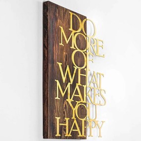 Διακοσμητικό Τοίχου Do More 899SKL2236 42x58cm Walnut-Gold Wallity Metal,Wood