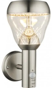 Απλίκα Φωτιστικό Τοίχου LED 8W Ασημί Ανιχνευτής Κίνησης IP44 Monte 32250S Globo Lighting-32250S-Ασημί 32250S