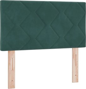 vidaXL Κεφαλάρι Σκούρο Πράσινο 80 cm Βελούδο