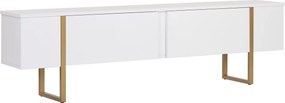 Έπιπλο Τηλεόρασης Λευκό / Χρυσό LACAR 180x30x50