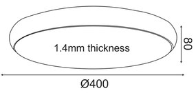 ΟΡΟΦΗΣ ΦΩΤΙΣΤΙΚΟ LED 32W 2560LM 3000K ΛΕΥΚΟ ΜΕΤ/ΚΟ D40XH8CM KALLISTA - Μέταλλο - V27LEDC40WH