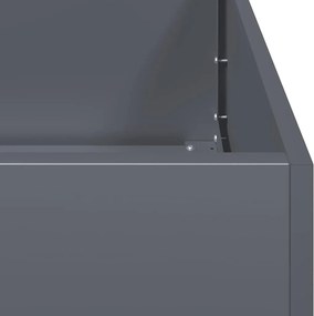vidaXL Ζαρντινιέρα Ανθρακί 100x100x80 εκ. από Χάλυβα