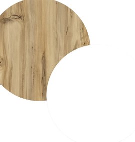 Τραπέζι σαλονιού Thunder pakoworld sonoma-λευκό 90x60x31.5εκ