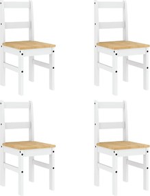 vidaXL Σετ Τραπεζαρίας 5 Τεμαχίων Panama από Μασίφ Ξύλο Πεύκου Λευκό