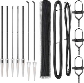 vidaXL Στύλος Περιφράξεων Γκρι 10 x 1,2 μ (13 mm πλέγμα)