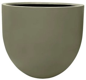 MarHome ΚΑΣΠΩ FIBERGLASS ΣΤΡΟΓΓΥΛΟ ΛΑΔΙ/ΓΚΡΙ ΜΑΤ - Φ80x70cm  50-4-8070-7002