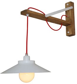 Φωτιστικό Τοίχου - Απλίκα HL-310W 77-3158 Cahal White Homelighting Metal,Wood