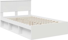 vidaXL Σκελετός Κρεβατιού Λευκό 120 x 190 cm Επεξεργασμένο ξύλο