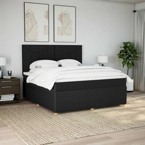 ΚΡΕΒΑΤΙ BOXSPRING ΜΕ ΣΤΡΩΜΑ ΜΑΥΡΟ 180X200 ΕΚ. ΥΦΑΣΜΑΤΙΝΟ 3294437