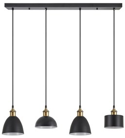 SE21-BR-10-4BL-MS123 MAGNUM FLEX Bronze Metal Pendant Black Metal Shade+ HOMELIGHTING 77-8972