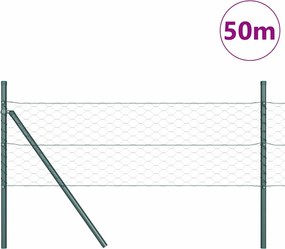 vidaXL Στύλος Περιφράξεων Γκρι 50 x 0,8 μ (50 mm δίχτυ)