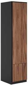 Μονόφυλλη Ντουλάπα RONAN Livorno Oak/Μαύρο 50x52x210.5cm