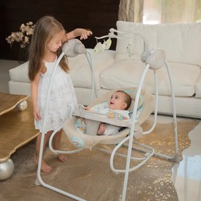 Βρεφικό ρηλάξ + κούνια TANGO 2 σε 1 Peach Beige Stars 10090072396 Lorelli Bertoni