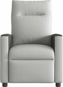 vidaXL καρέκλα ανάκλισης μασάζ Cloud Grey Fabric