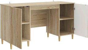 vidaXL Γραφείο Sonoma Δρυς 142,5 x 50 x 75 εκ. Επεξεργασμένο Ξύλο