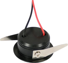LED Σποτ Χωνευτό Mok 3W 3000K Στεγανό IP44 25° ⌀3,4cm Μαύρο Ματ