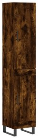 vidaXL Ντουλάπι Καπνιστή δρυς 34,5x34x180 εκ. από Επεξεργασμένο Ξύλο