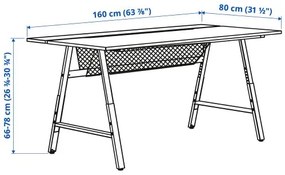 UTESPELARE γραφείο gaming, 160x80 cm 105.715.32