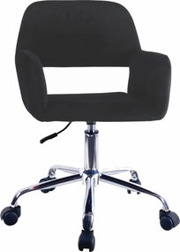 Καρέκλα Γραφείου  KLOI Μαύρο Βελούδο 37x42x78-90cm