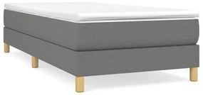 Πλαίσιο Κρεβατιού Boxspring Σκούρο Γκρι 90x190 εκ. Υφασμάτινο - Γκρι