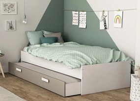Tidy κρεβάτι μονό με αποθηκευτικό συρτάρι 94x203x45εκ. Matt White / Clay