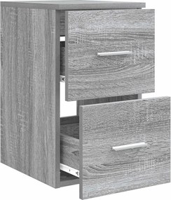 vidaXL Ντουλάπι Μπάνιου Γκρι Sonoma 30 x 44,5 x 50 εκ.