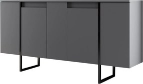 Κονσόλα Ανθρακί / Μαύρο FLUOMU 160x35x80