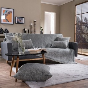 Ριχτάρι Mineapolis 04 Grey Teoran Τριθέσιο 180x300cm Βαμβάκι-Ακρυλικό