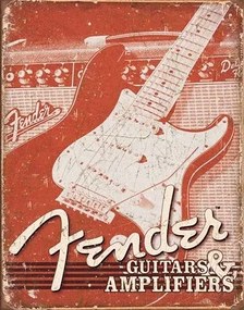 Μεταλλική πινακίδα Fender - Weathered G&A