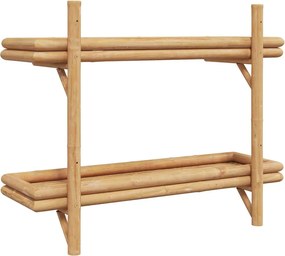 vidaXL Ράφι Τοίχου Επιτοίχιο Καφέ 75 x 26 x 60 εκ. Μπαμπού
