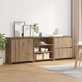vidaXL Πλαϊνό γραφείο με συρτάρι 3 pcs Artisan Oak 70 x 41 x 75 εκ.